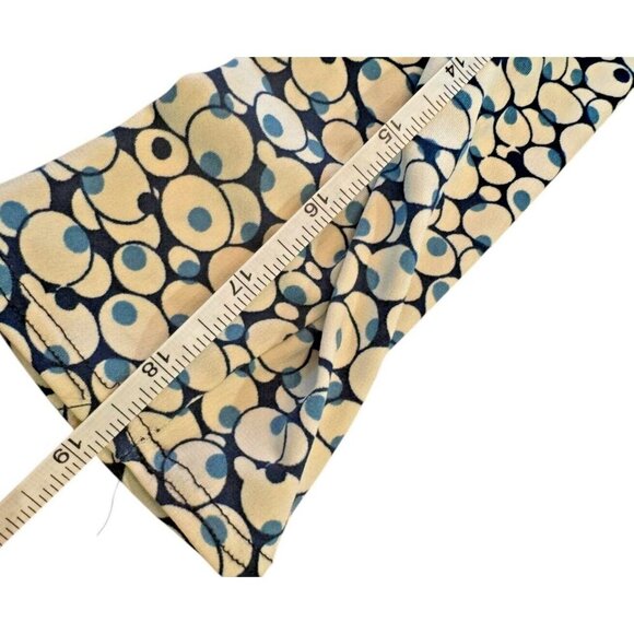 Max Studio MSSP‎ Wrap Dress Long Sleeve Jersey Med V Neck Ruch Waist Blue White - Picture 9 of 12